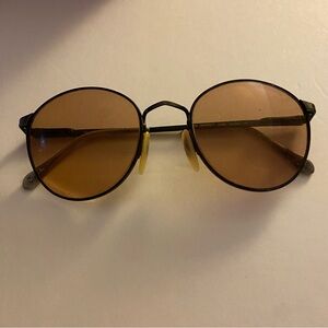 Vintage LensCrafters university judge antique brown 135 Italy sunglasses as is